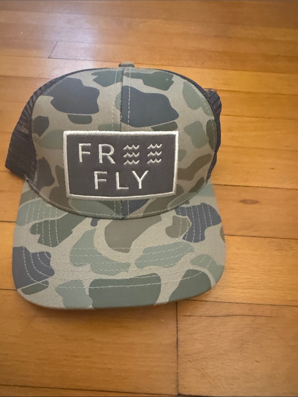 Brand new never worn FREE FLY Camouflage Trucker Hat - Green Camo